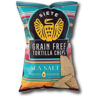 A bag of Siete Grain Free Tortilla Chips - Sea Salt