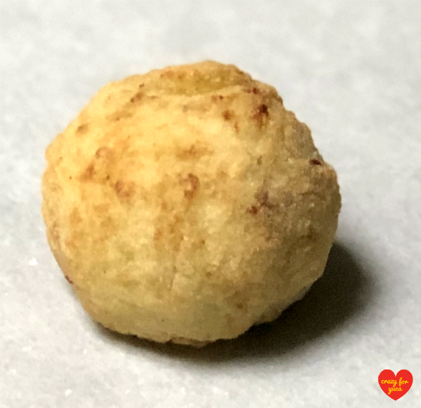 One fried Stuffed Cassava Ball