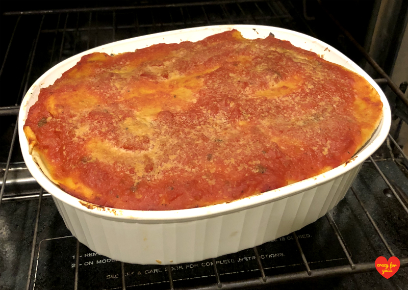 CrazyForYuca.com - a "real food" gluten and dairy-free recipe blog and place for all things yuca / cassava. Baked Cassava Flour Pasta Lasagna coming out of the oven. 